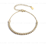 Marquise and Round Moissanite Bracelet