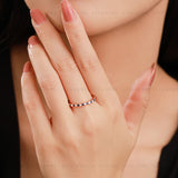 White and Blue Eternity Band Ring