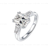 2.0 CT Emerald Wedding Ring