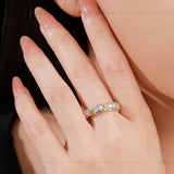 X Hollow Eternity Round & Baguette Ring