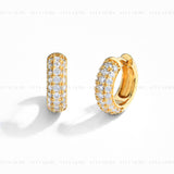 Pave Moissanite Hoop Earring