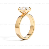 2CT Emerald Cut Moissanite Ring