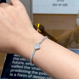 Moissanite Four Leaf Flex Bracelet