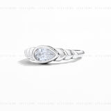 Pear Bezel Moissanite Ring
