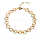 Circle Moissanite Link Bracelet