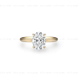 2CT Oval Cut Engagement Ring