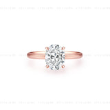 2CT Oval Cut Engagement Ring
