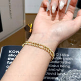 Full Moissanite Cuba Chain Bracelet
