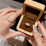 Oval Bow Design Moissanite Rings