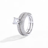 #R065 1.5 CT Unique Wide Band Moissanite Engagement Rings