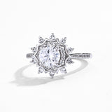 #R017 Classical Fancy Halo Round Diamond Engagement Ring