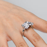 #R208 7.0 CT Pear and Emerald Cut Moissanite Cocktail Ring