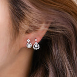 Oval And Pear Cut Moissanite Diamond Earrings