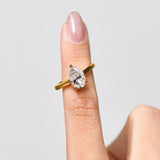 2CT Pear Solitaire Ring