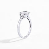 #R010 2.0 CT Heart Shape Eternity Moissanite Diamond Ring