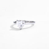 #R010 2.0 CT Heart Shape Eternity Moissanite Diamond Ring