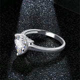 #R010 2.0 CT Heart Shape Eternity Moissanite Diamond Ring