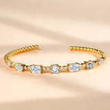 #B005 Multi Shape Tennis Link Moissanite Bracelet