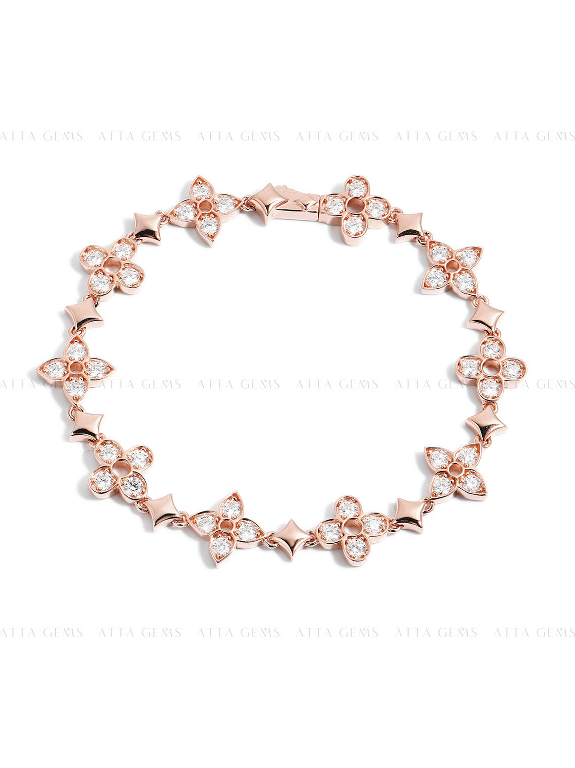 Floral Star Moissanite Bracelet