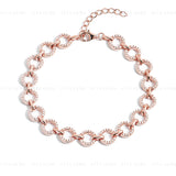 Circle Moissanite Link Bracelet