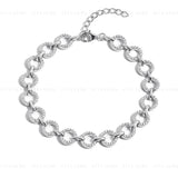 Circle Moissanite Link Bracelet
