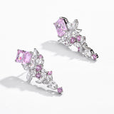 Purple Drop Diamond Earrings