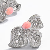 Conch Pearl Earrings With Diamond