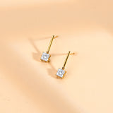 18k Lab Grown Diamond Eight Claw Earrings