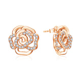 Rose Garden Design Stud Earrings