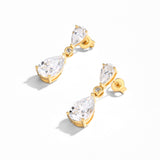 Luxury White Pear Drop Earrings