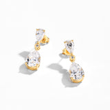 Luxury White Pear Drop Earrings