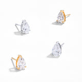 1.5 CT Pear Moissanite Diamond Earrings