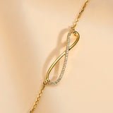 14K Infinity Symbol Necklace With Lab Grown Diamond