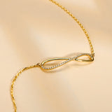 14K Infinity Symbol Necklace With Lab Grown Diamond