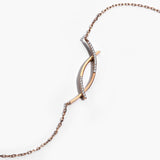 14K Love Knot Twisted Shape Diamond Necklace