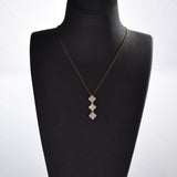 Pink Four leaf Clover Necklace