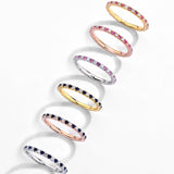 #R061 Blue Sapphire Eternity Band Ring