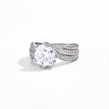 #R051 3CT Luxury D Color VVS1 Moissanite Rings