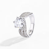 #R051 3CT Luxury D Color VVS1 Moissanite Rings