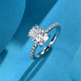 #R023 3CT Cushion Band Engagement Ring