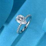 #R021 3CT Pear Cut Engagement Ring