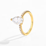 #R021 3CT Pear Cut Engagement Ring