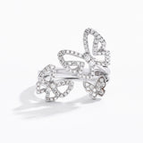 #R109 Elegancia Butterfly Opening Moissanite Diamond Ring