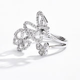 #R109 Elegancia Butterfly Opening Moissanite Diamond Ring