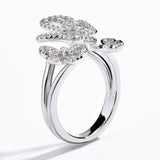 #R109 Elegancia Butterfly Opening Moissanite Diamond Ring