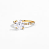 #R024 3CT Round Cut Brilliant Engagement Ring