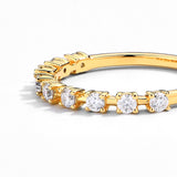 Round Pave Moissanite Diamond Ring
