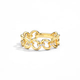 #R033 Classic Cuban Link Moissanite Diamond Ring