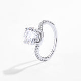 #R055 3CT Curve Designed Moissanite Ring