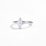 #R058 Unique Marquise Moissanite Wedding Ring